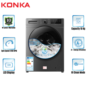 KONKA 10 KG Washing Machine KG100-12B13 Front Loading Inverter